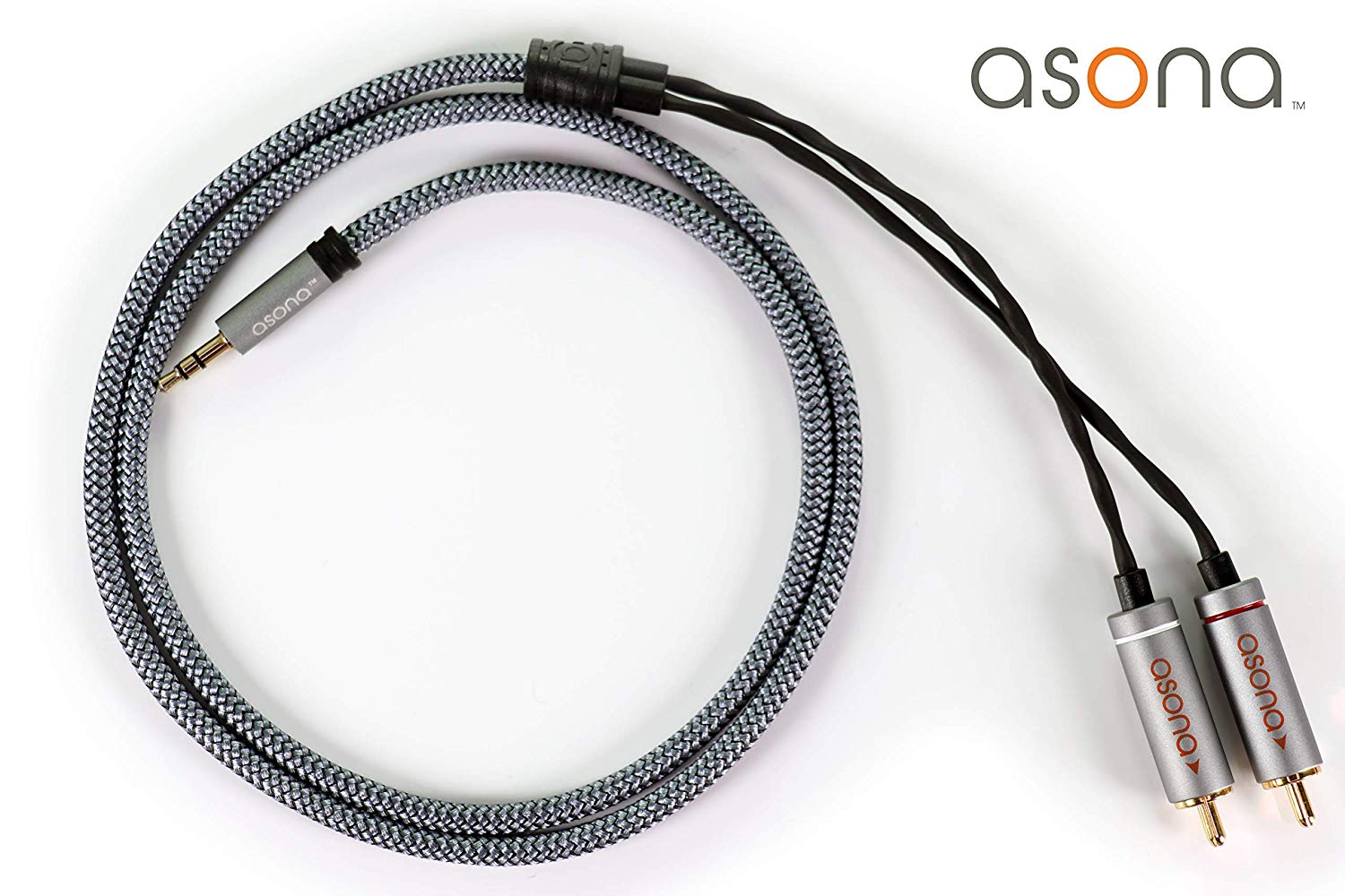 Asona 3.5mm to 2x RCA Audio Splitter Cable - High Quality Stereo Y Adapter for Home Theater, Car Audio & Speaker Systems