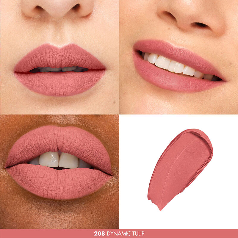 208 Dynamic Punch Rouge Artist For Ever - Long-Lasting Matte Lipstick, Vegan & Cruelty-Free Makeup for Bold Lips | Perfect for Parties, Date Nights & Special Occasions