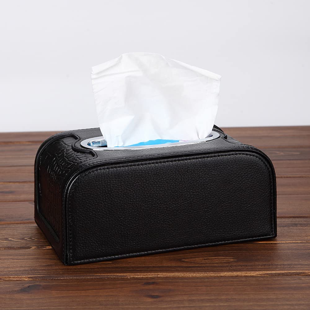 Modern Leather Tissue Box Cover - Stylish Cuboid Napkin Holder for Home, Office, Hotel & Guest Houses - Durable & Decorative Living Room & Bathroom Accessory - Perfect for Sofa Side, Coffee Table & Nightstand Decor
