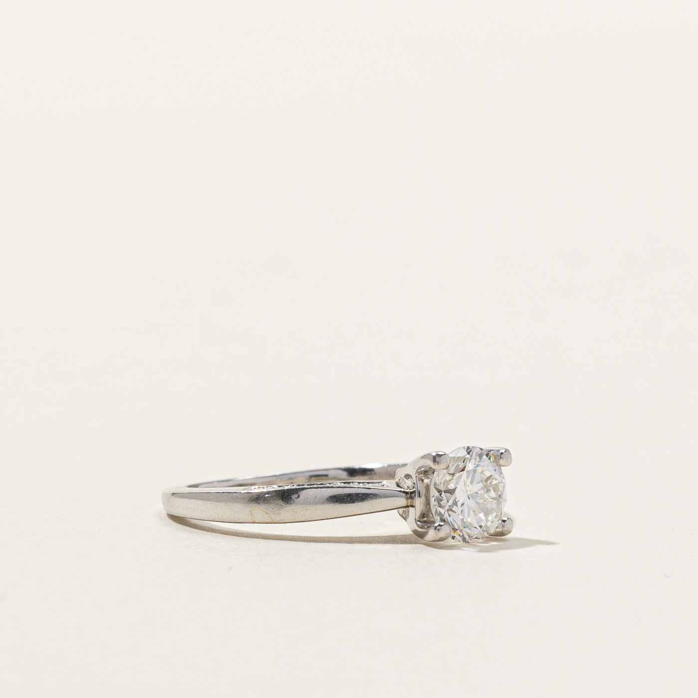 0.82ctw VS2 F Diamond Engagement Ring for Women - 14K White Gold Prong Set Wedding Band - Size 5 - Perfect for Proposals, Anniversaries & Bridal Jewelry Gifts