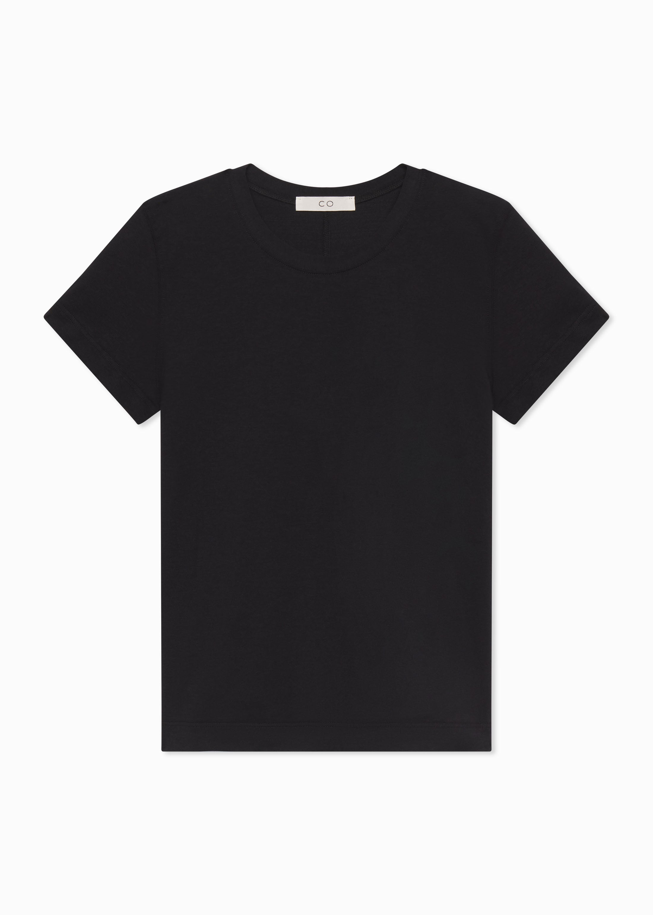 Premium Cotton Jersey Fitted Tee for Women - Soft & Comfortable Black T-Shirt - Perfect for Casual Wear, Layering & Everyday Outfits