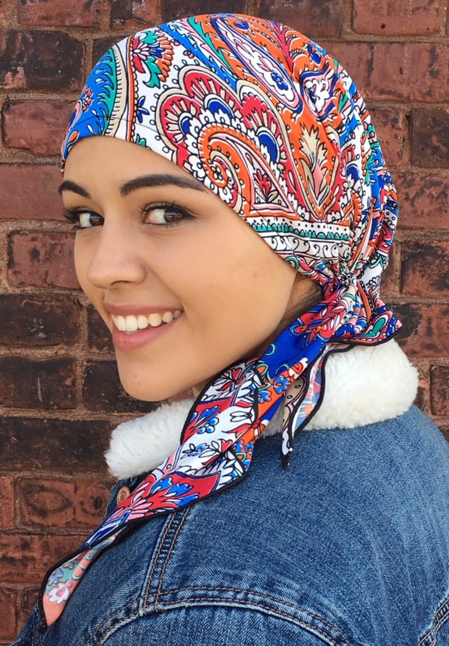 Stylish Multicolor Pre-Tied Stretchy Head Scarf - Fashionable Tie Back Hat, Tichel Turban & Hijab Beanie for Women | Perfect for Bad Hair Days, Workouts & Everyday Wear