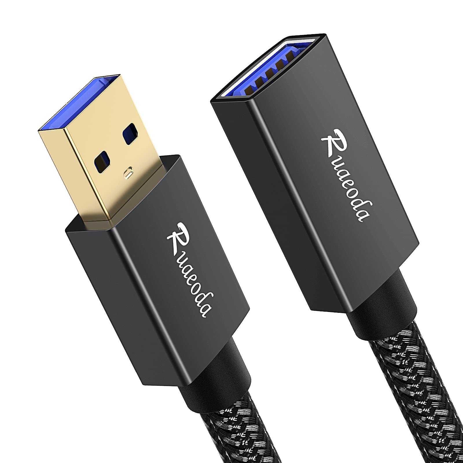 12 ft USB 3.0 Extension Cable - SuperSpeed USB A Male to Female Extension Cord with 22 AWG Braided Shield - Perfect for Home Office, Gaming Setup & Media Streaming