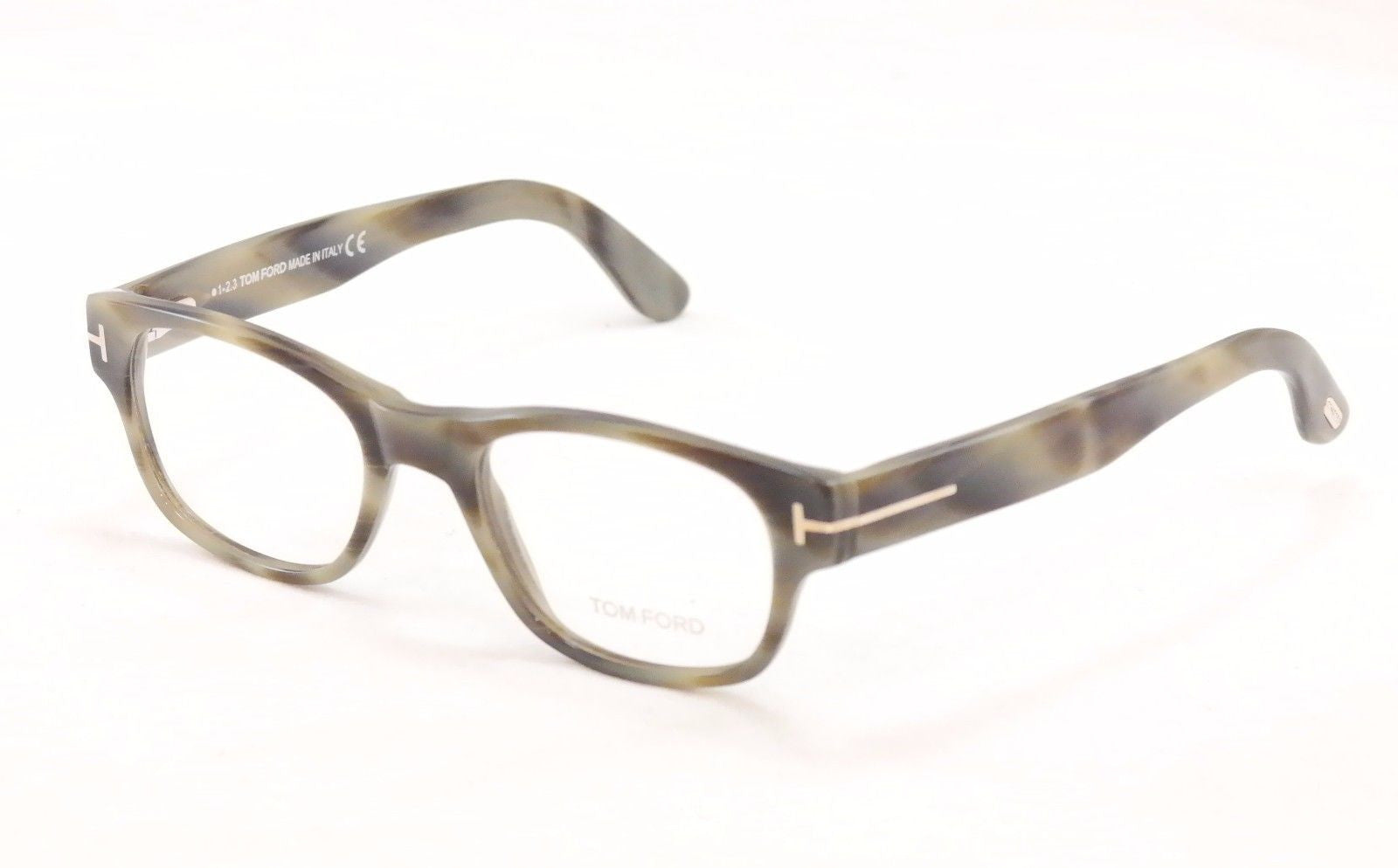Tom Ford TF5276 64F Gray Tortoise Plastic Eyeglass Frames - Handcrafted in Italy - 51-19-145 Measurements - Premium Designer Glasses for Work & Fashion