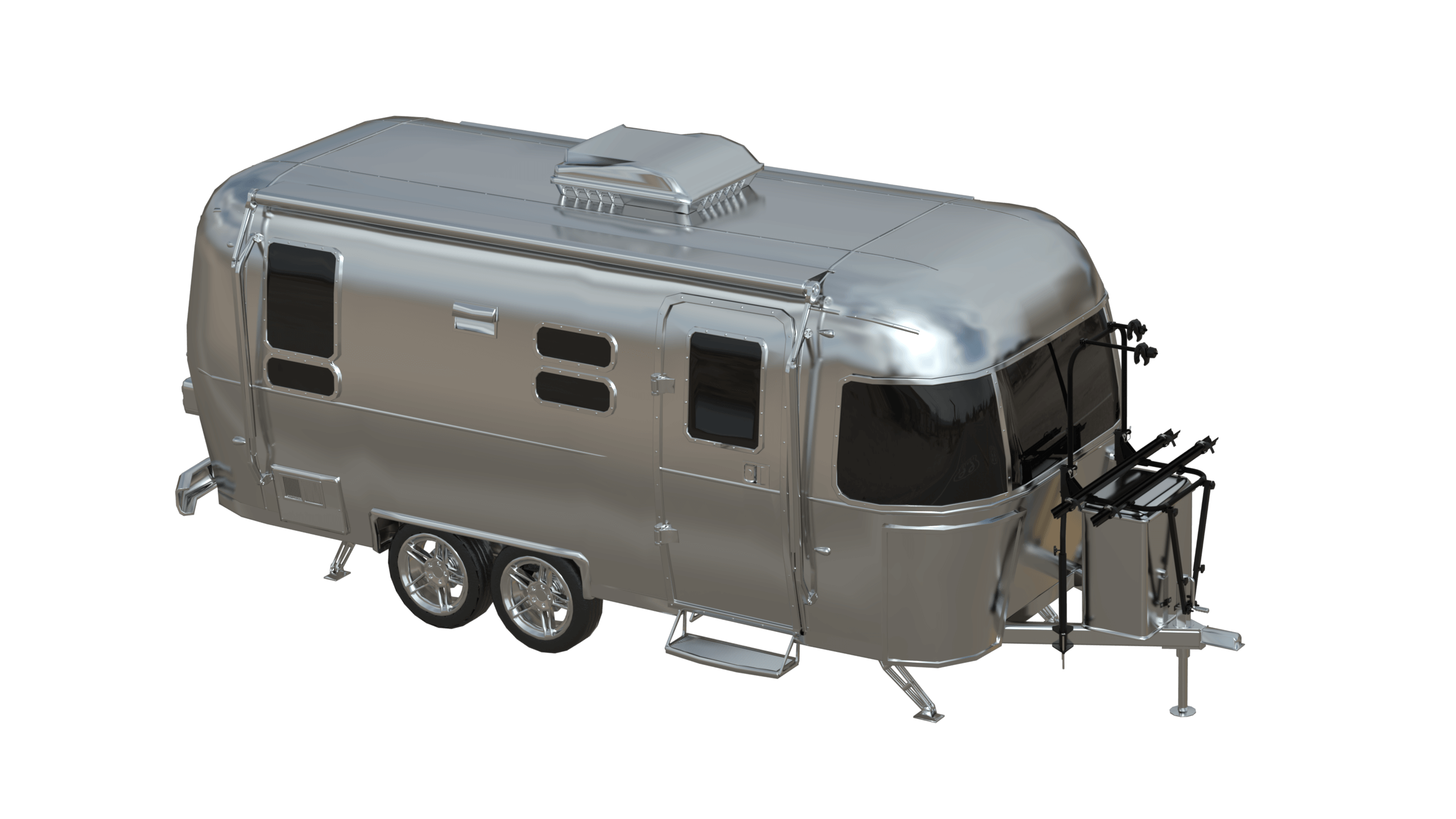 Airstream Bike Rack Kit - Heavy Duty Bicycle Carrier for RVs & Trailers - Perfect for Camping, Road Trips & Outdoor Adventures