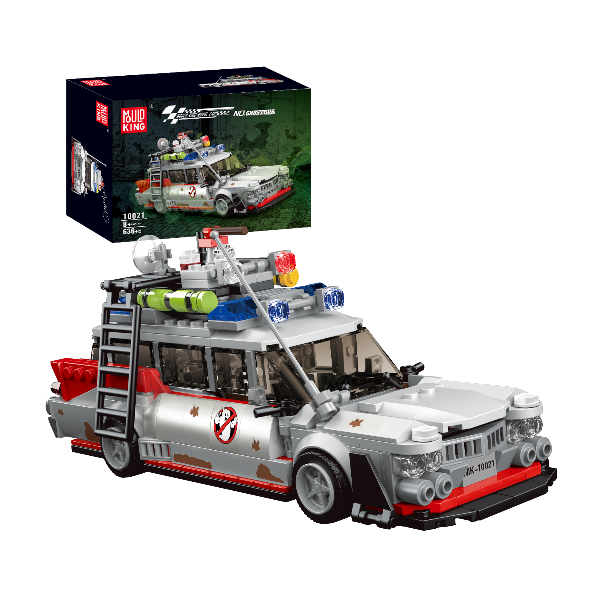 Mould King 10021S Ghost Bus Model Building Set - 636 PCS Bricks, Haunted Bus Toy for Kids & Adults, Perfect for Halloween Decor & Collectors - Creative Building Blocks for Home Display & Gift Giving