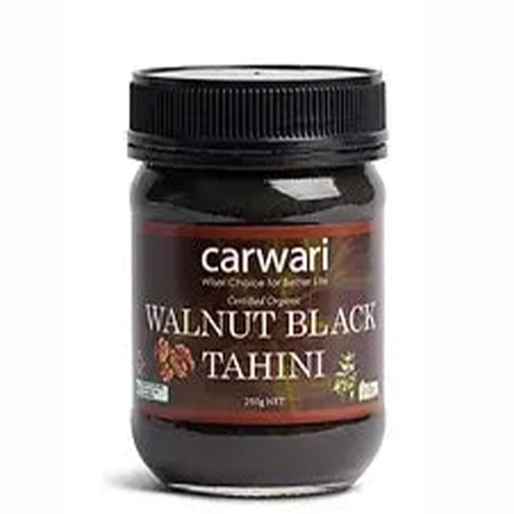 Organic Black Tahini Paste from Walnuts - Premium Nut Butter for Smoothies, Baking & Healthy Snacks | Carwari