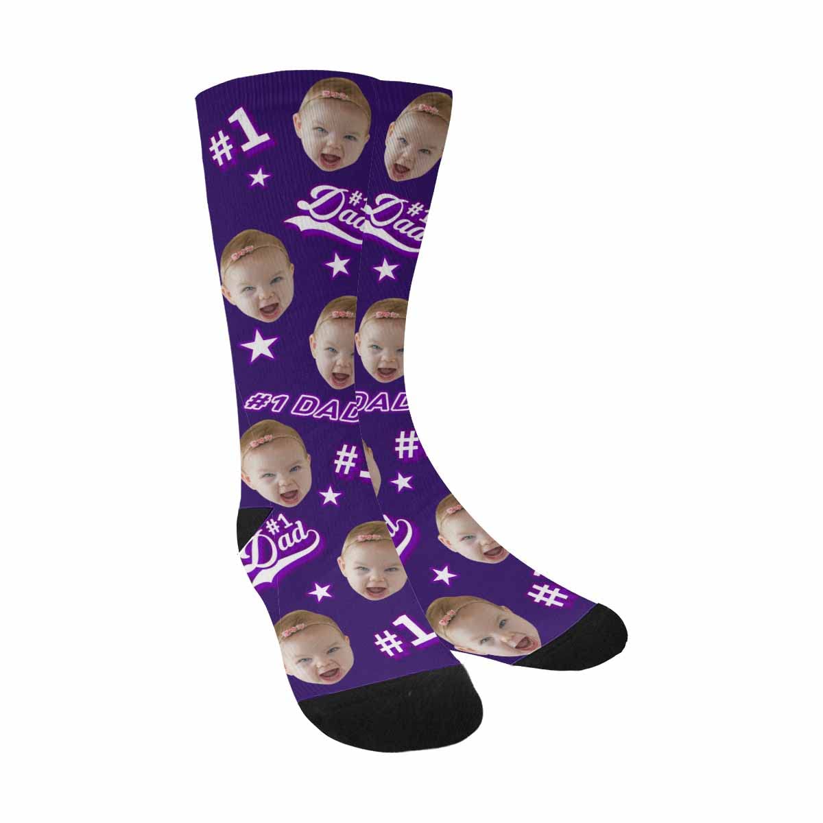 Custom Photo Pet Face Socks - Personalized Heart Print Crew Socks for Men & Women - Perfect Gift for Pet Lovers, Couples & Sock Enthusiasts (Great for Holidays, Birthdays & Anniversaries)