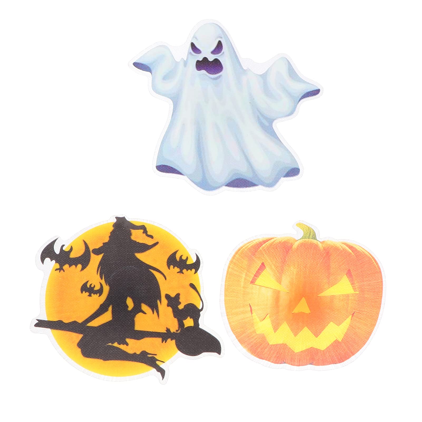 VOSAREA Halloween Pumpkin LED Lights - 3 Pack Fiber Optic Decorative Hanging Pendants for Halloween Party, Home, Yard & Festival Decor - Spooky Holiday Lighting for Indoor/Outdoor Use