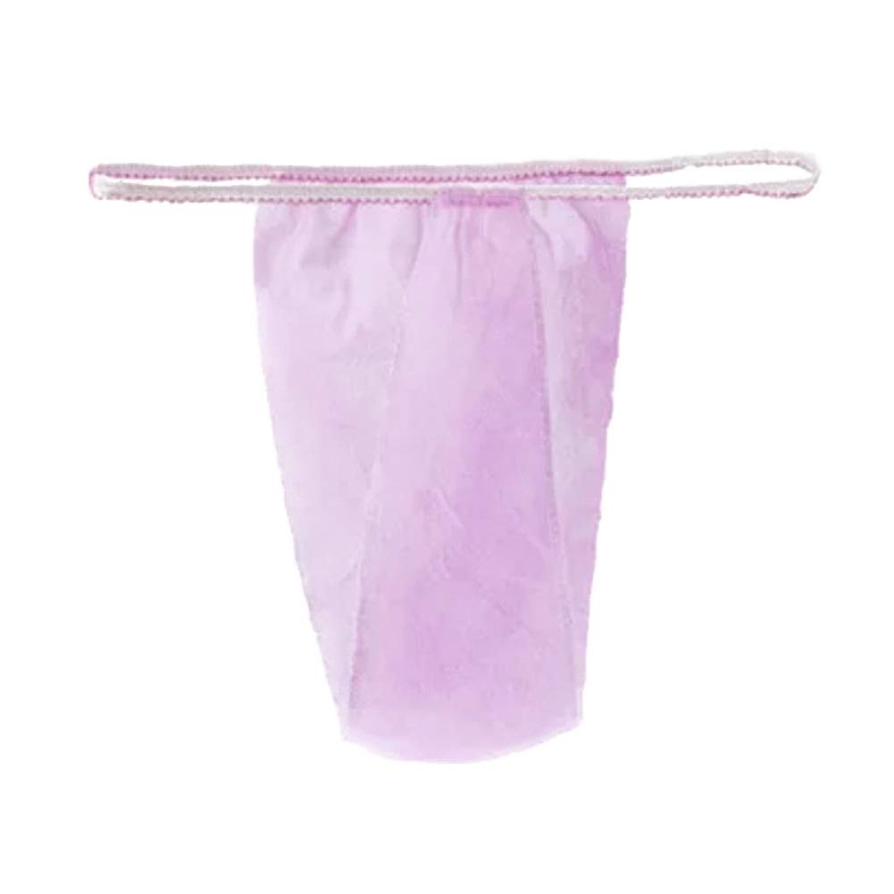 YIYIBO 100 Pack Disposable Thong Panties for Women - Individually Wrapped Bikini Underwear for Spray Tanning, Spa, Salon & Travel - Breathable Comfort Underwear for Hygiene & Convenience