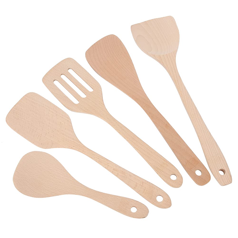 Healthy Rice Spoon & Spatula Set - Long Handle Kitchen Utensils for Cooking & Serving