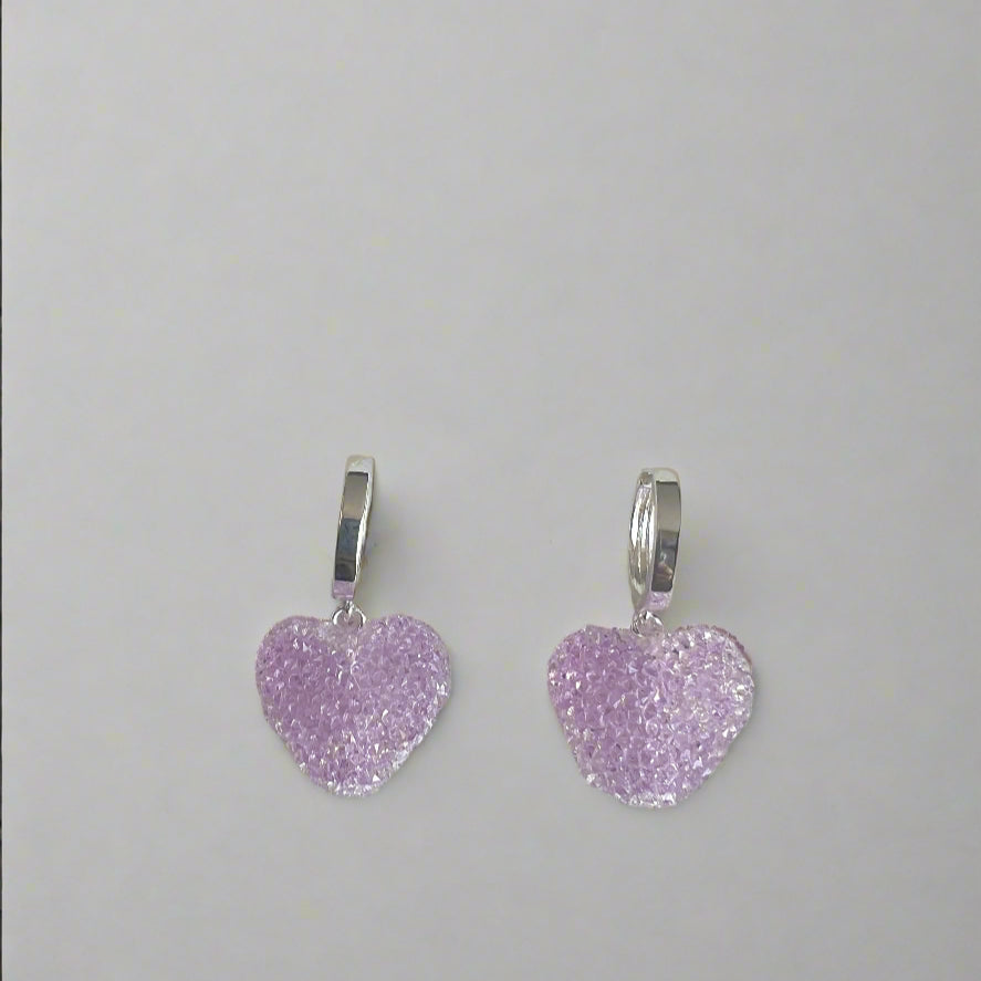 Tutti Frutti Jelly Heart Hoop Earrings for Women - Sweet & Playful Fashion Jewelry - Perfect for Valentine's Day, Parties & Everyday Wear