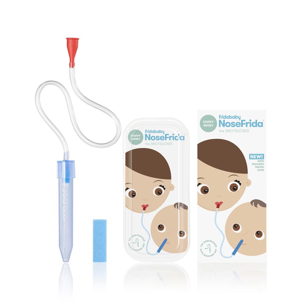 NoseFrida The SnotSucker Nasal Aspirator with Travel Case - Safe & Hygienic Baby Nose Cleaner for Newborns & Infants - Perfect for Home Use, Travel, and On-the-Go Parenting