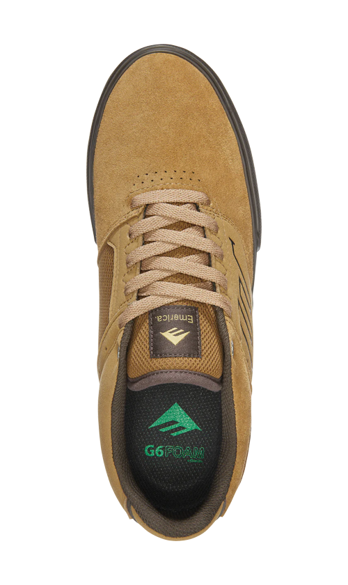 Emerica Low Vulc Skate Shoes for Men - Tan/Brown Sneakers | Comfortable & Durable for Skateboarding & Casual Wear