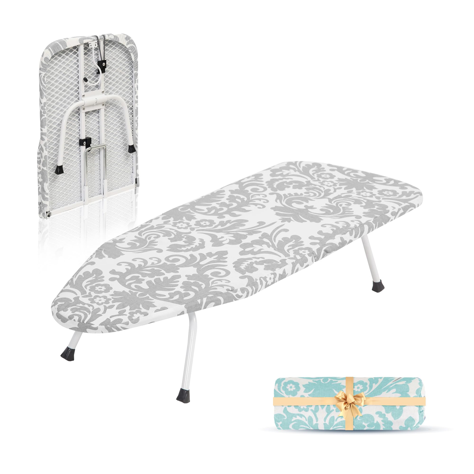 Portable Folding Ironing Board with Removable Cover - Compact for Laundry & Dorms