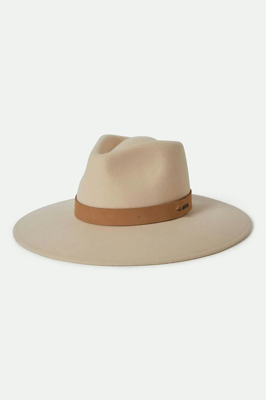 Eleanor Packable Felt Hat for Women - Macadamia Brown Wide Brim Sun Hat - Perfect for Beach, Travel, and Outdoor Activities