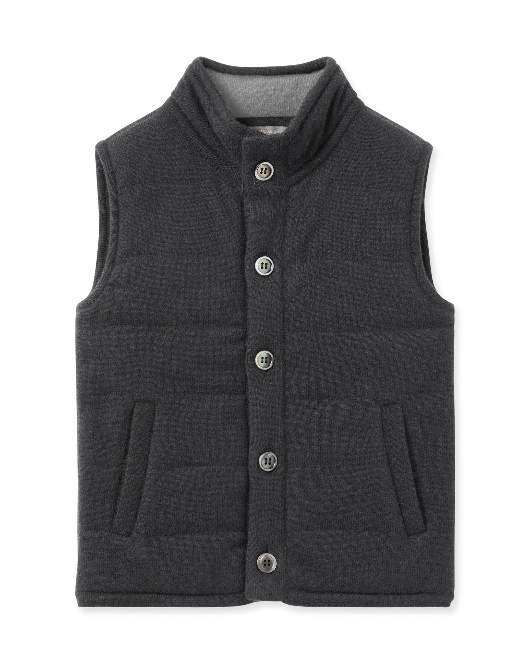 Boys Cashmere Vest Dark Charcoal Grey - Warm Winter Layering Piece for School & Outdoor Activities