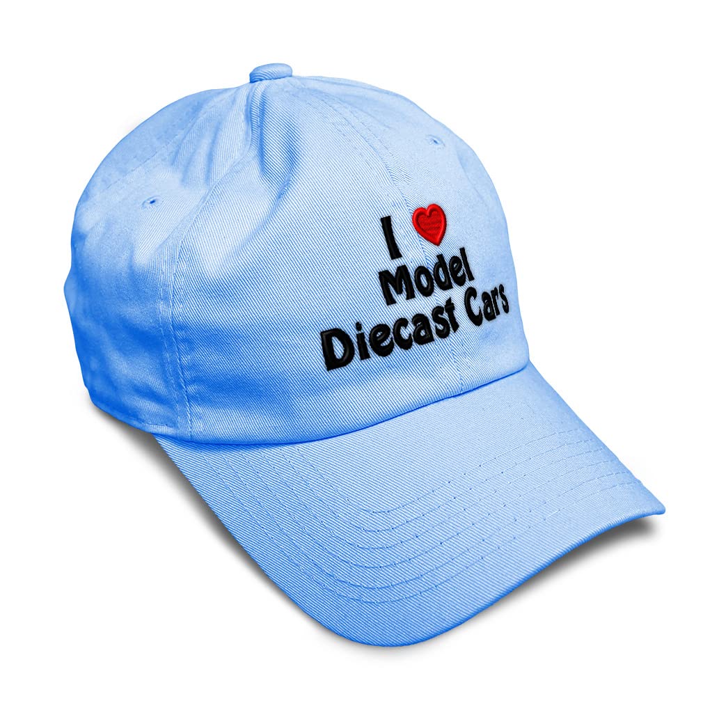 Custom Soft Baseball Cap with (Love) Model Diecast Cars Design - Red Heart Print for Hobbies & Lovers | Perfect Gift for Car Enthusiasts & Couples