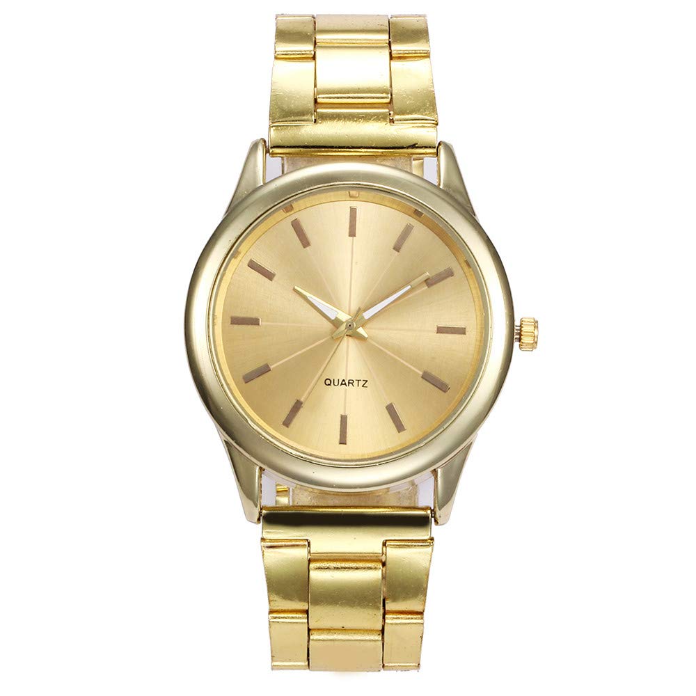 Women's Leather & Stainless Steel Watch Band - Analog Quartz Wristwatch with Casual Strap for Everyday Wear | Office, Dating & Outdoor Activities