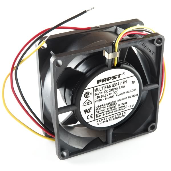 EBM Papst 80mm x 80mm x 32mm 24V DC Cooling Fan with Alarm - Model 8314/19H - Perfect for Server Racks, Industrial Equipment & Electronics Cooling Systems