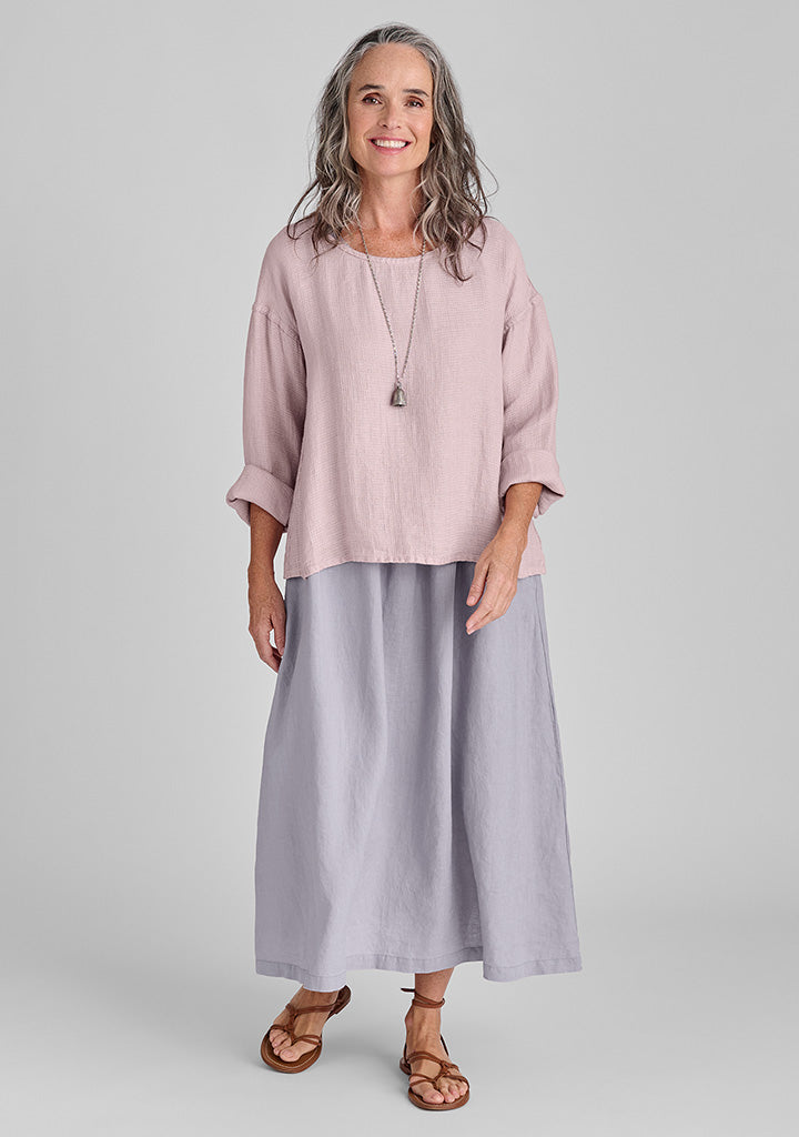 Easy Tee Long Sleeve Linen Shirt for Men & Women - Breathable Comfortable Casual Button Down Top for Spring Summer Fall - Perfect for Office, Travel & Outdoor Activities