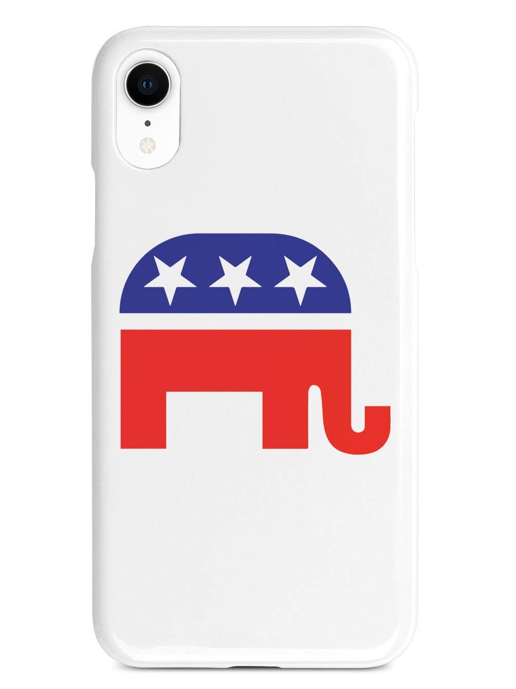 Republican Elephant Design 3D Textured Protective Case for iPhone XR - Shockproof Slim Cover with Anti-Slip Grip - Perfect for Everyday Use, Travel & Outdoor Activities