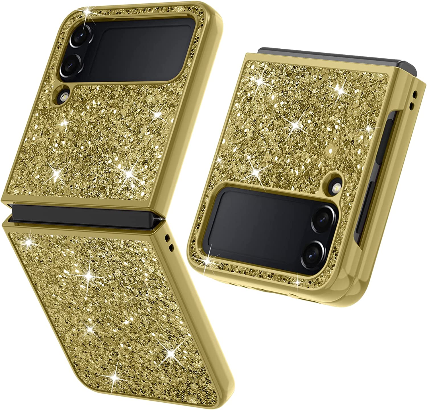 Samsung Galaxy Z Flip 4 Case - Sparkling Glitter Phone Cover for Women, Protective Shockproof Slim Fit Case in Elegant Blue | Perfect for Everyday Use, Parties & Special Occasions