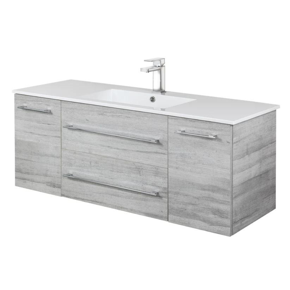 Cutler Kato 48 Inch Modern Wall Mount Bathroom Vanity with Sink - Soho Series FV SOHO48 - Perfect for Small Bathrooms, Powder Rooms & Contemporary Home Decor