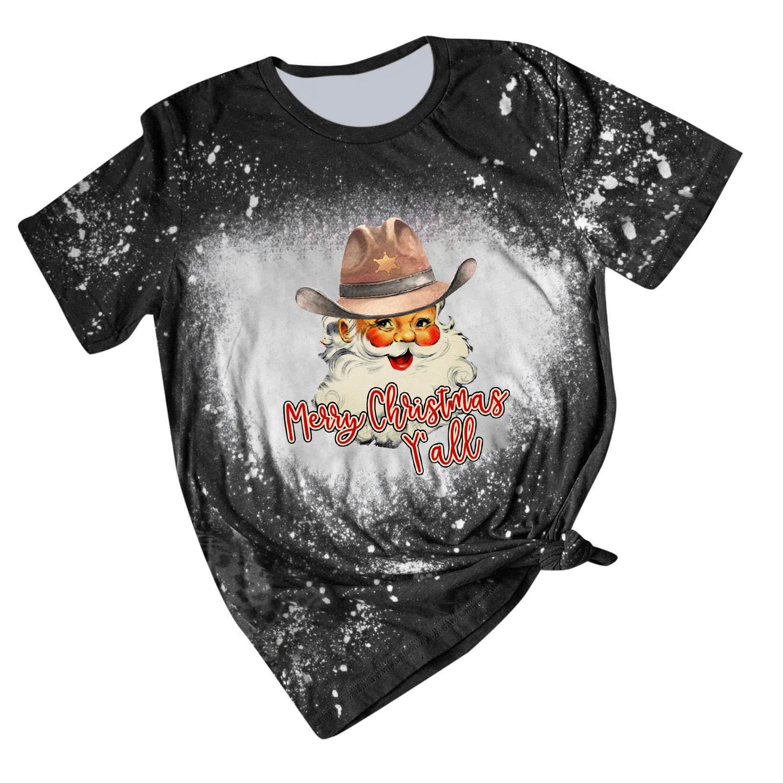 Men's V-Neck Short Sleeve T-Shirt & Women's Christmas Print Fashion Top - Casual Comfort Wear for Holiday Parties, Gifts & Everyday Outfits