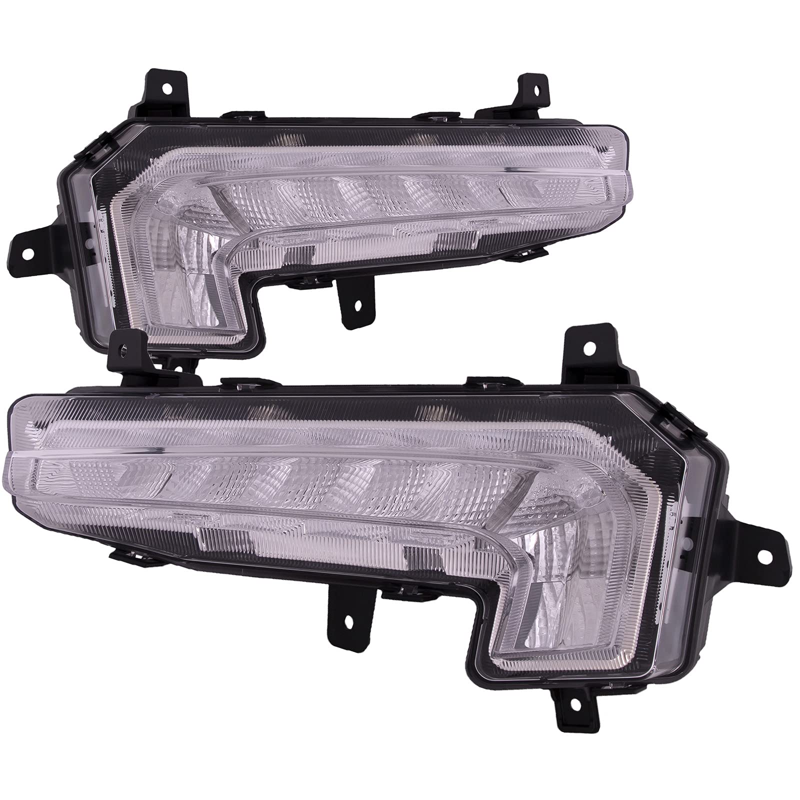 HEADLIGHTSDEPOT CAPA Certified LED Daytime Running Lights for 2016-2018 Chevrolet Malibu Hybrid LT & Premier Models - Driver & Passenger Side DRLs - Improve Visibility & Safety for Daytime Driving