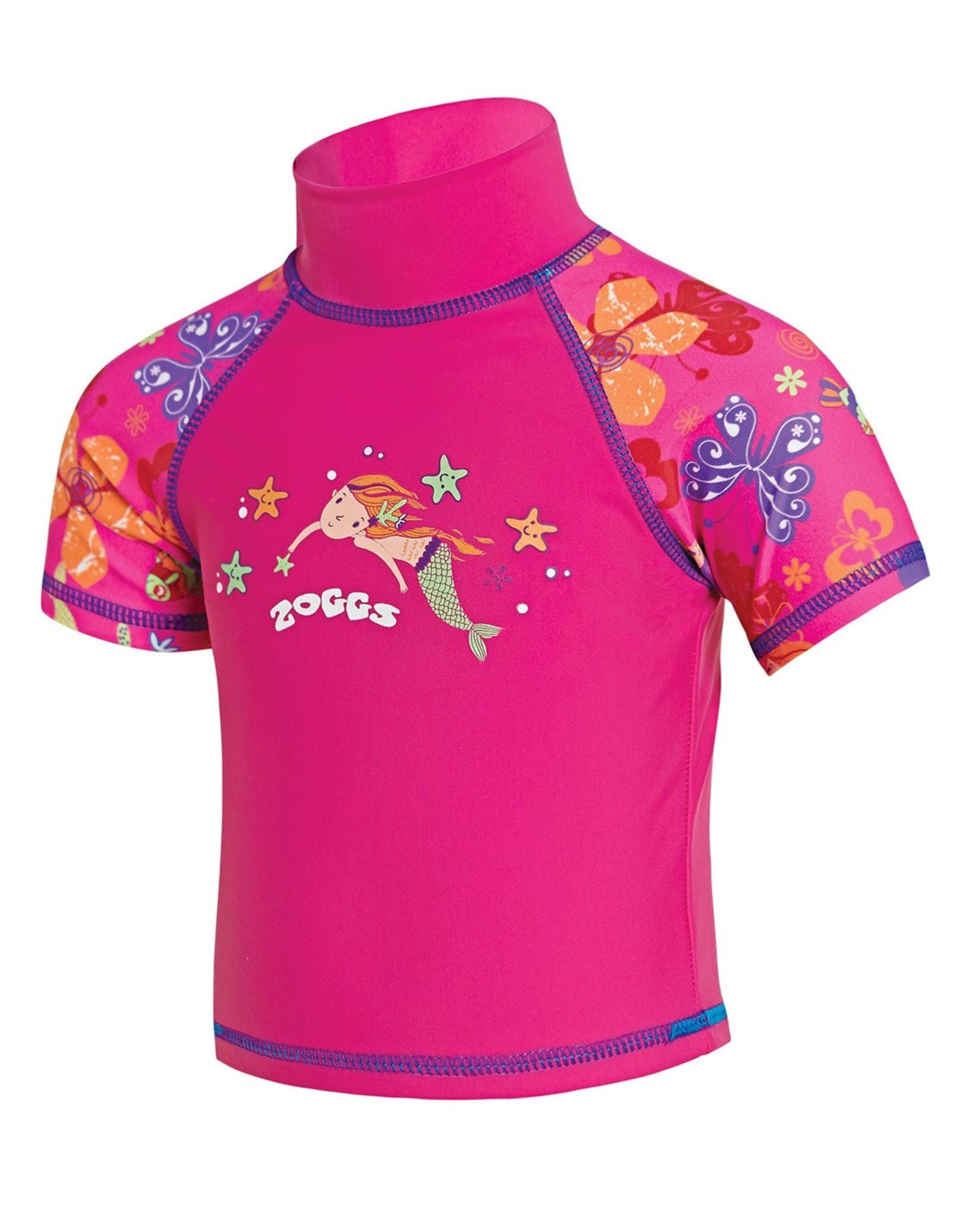 Toddler Girls Sun Protection UPF 50+ Rash Guard Top - Pink | Beach, Pool & Outdoor Playwear for Baby Girls