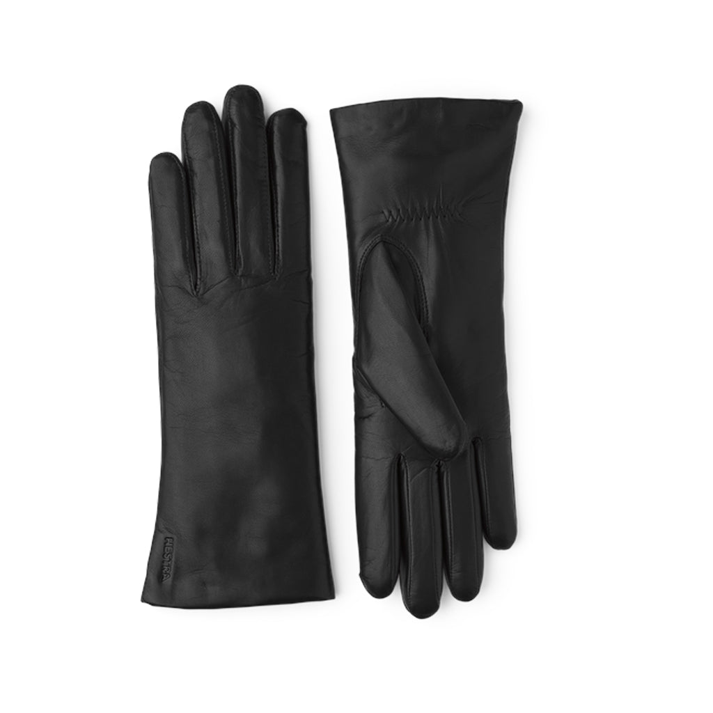 Hestra Women's Elisabeth Glove - Premium Leather Winter Gloves for Women, Black - Perfect for Skiing, Snowboarding & Cold Weather Activities