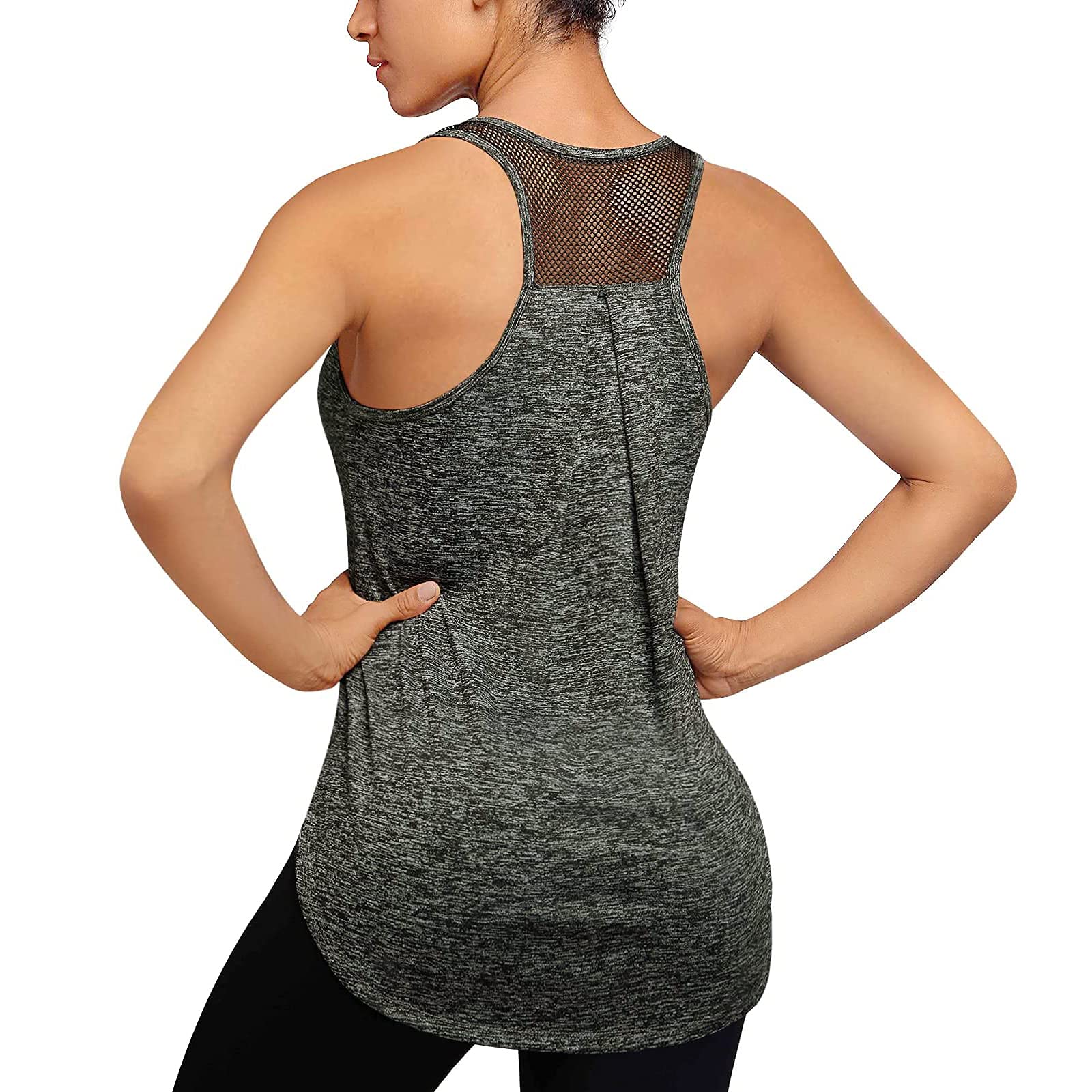 Women's Racerback Tank Tops - Sleeveless Yoga & Workout Shirts for Summer, Loose Fit Athletic Tops for Running, Gym & Casual Wear