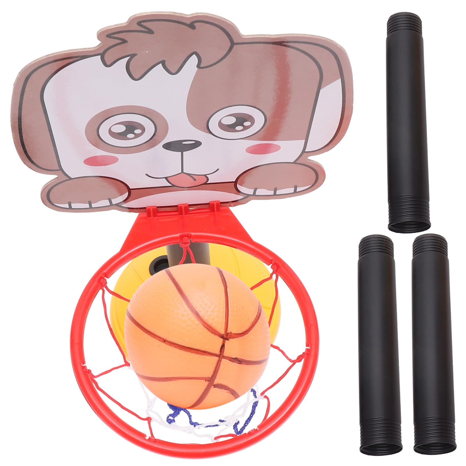 TOYANDONA Adjustable Kids Basketball Hoop Set - Indoor/Outdoor Basketball Stand for Toddlers, Boys & Girls - Durable Plastic Basketball Toy for Sports & Play - Perfect for Home, Backyard, Playroom & Dog Training