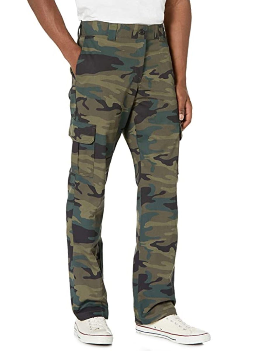 Dickies Regular Fit Twill Cargo Pants for Men - Durable Camouflage Work Pants with Multiple Pockets - Perfect for Outdoor Work, Hiking & Casual Wear