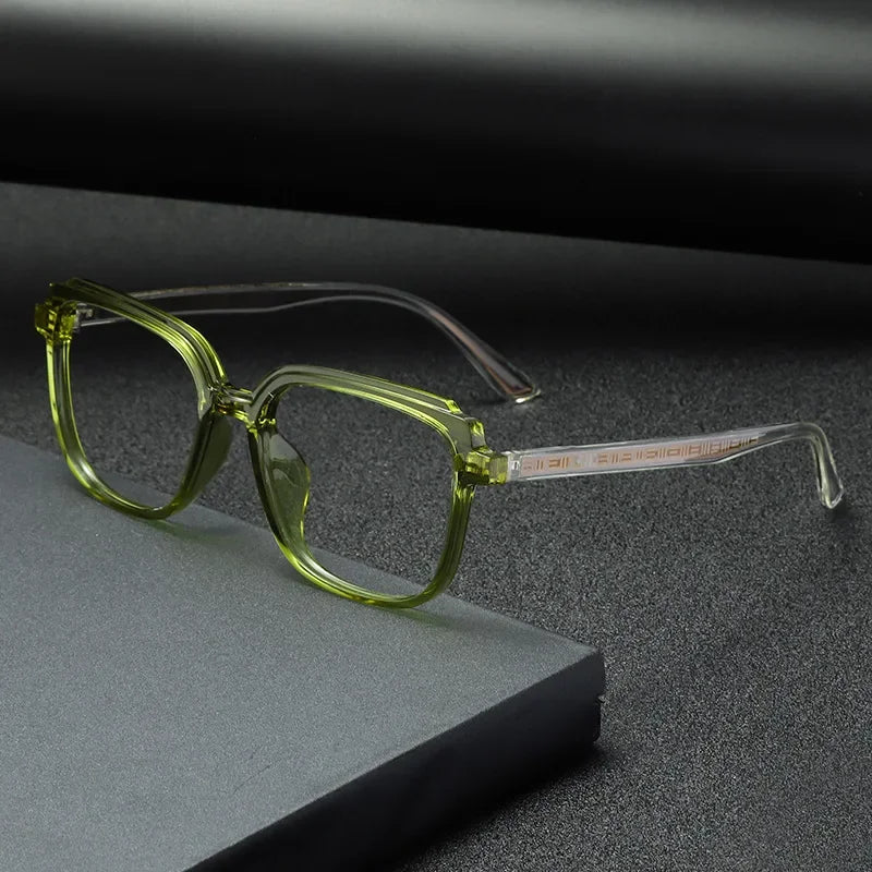 Aror Women's Full Rim Square Thick TR90 Alloy Eyeglasses Frame 45116 - Lightweight & Durable for Work, Reading & Fashion