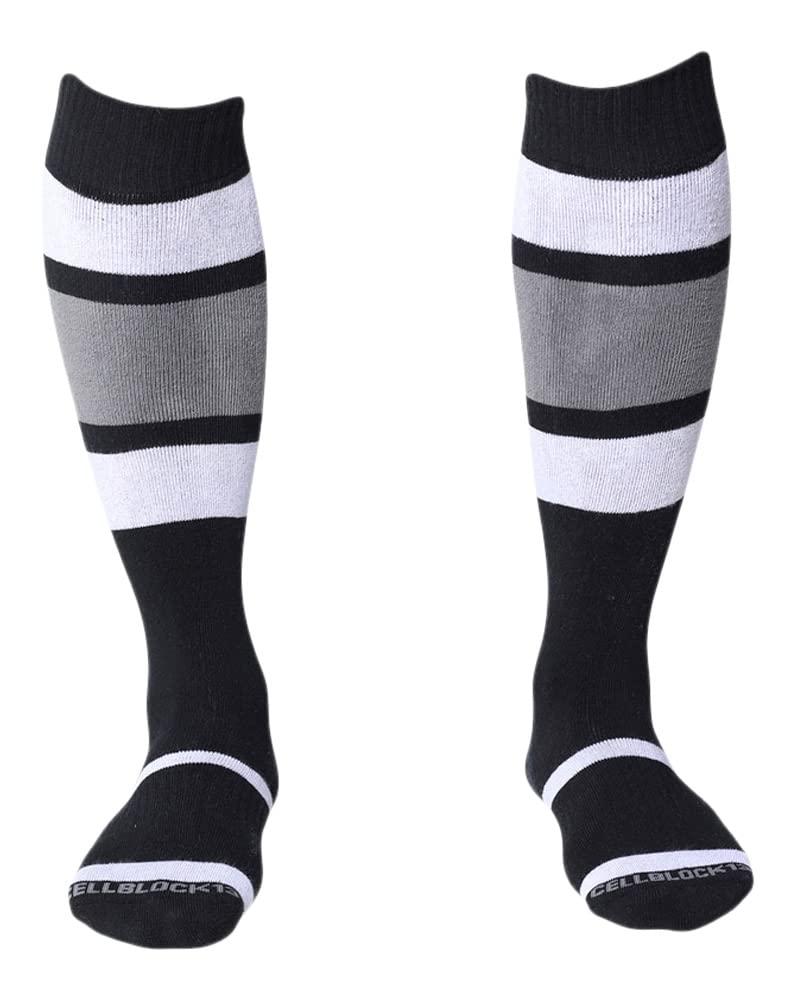 CellBlock 13 Men's Athletic Halfback Socks - Breathable Cushioned Football Socks for Running, Training & Sports Performance
