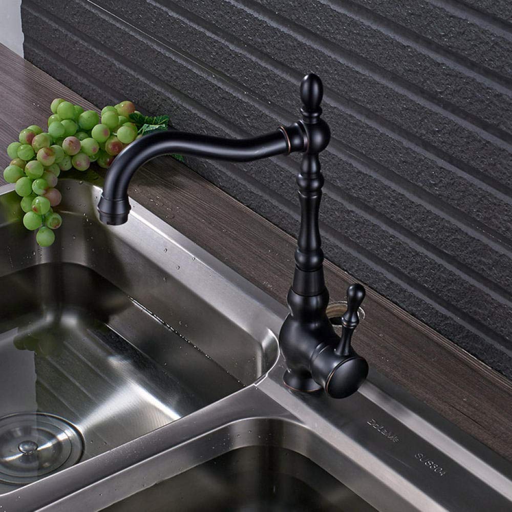 Premium Single Handle Deck Mount Kitchen & Bathroom Faucet - Hot & Cold Water Mixer Tap for Countertop Vanity Sink - Perfect for Modern Homes, Restaurants, and Commercial Spaces