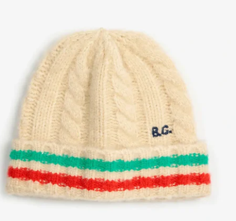 BOBO CHOSES Baby BC Braided Beanie - Soft Knit Hat for Newborns & Toddlers (48-50cm) - Perfect for Winter Outfits & Photoshoots