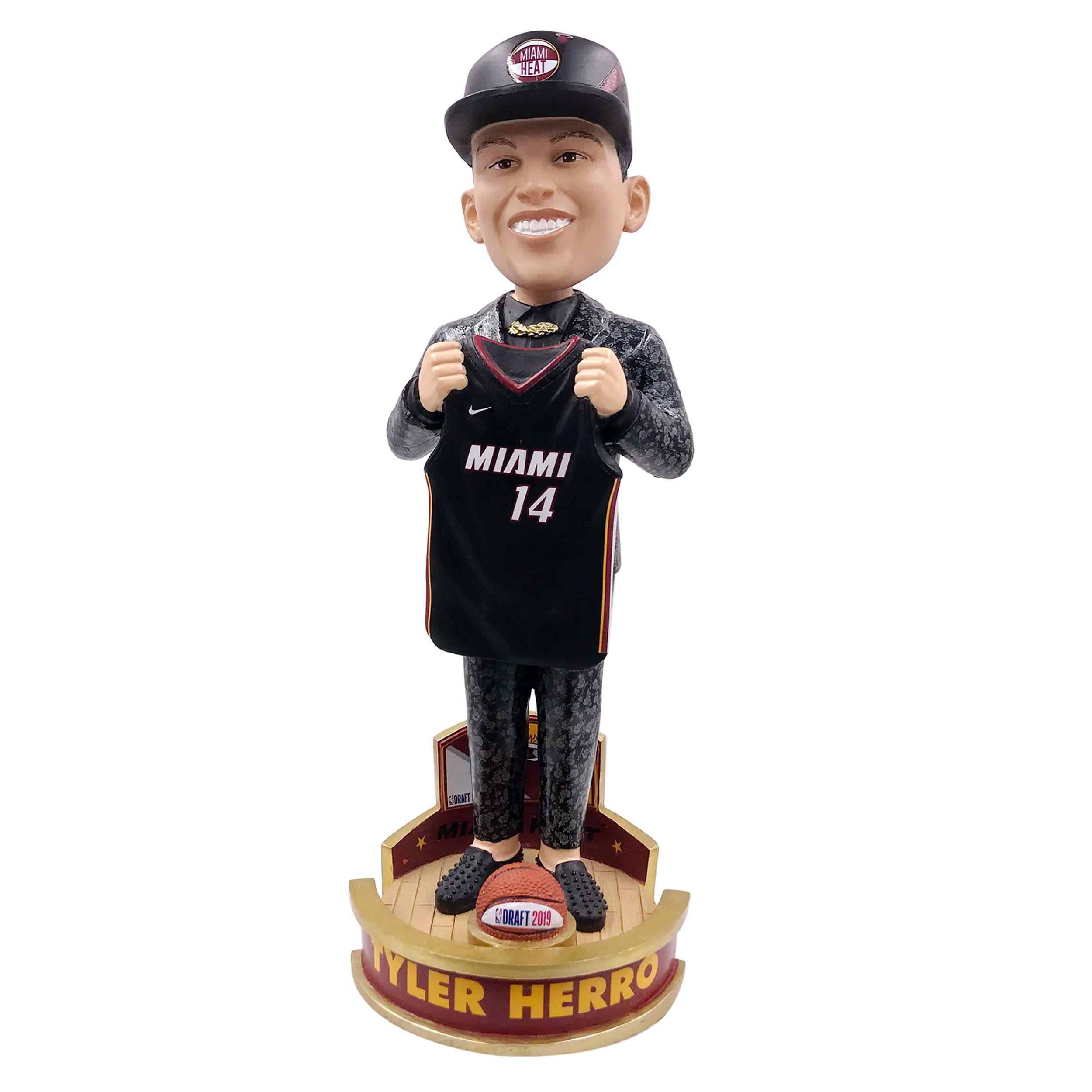 Tyler Herro Miami Heat 2019 NBA Draft Bobblehead - Officially Licensed NBA Collectible - Perfect for Fans, Sports Memorabilia & Home Decor