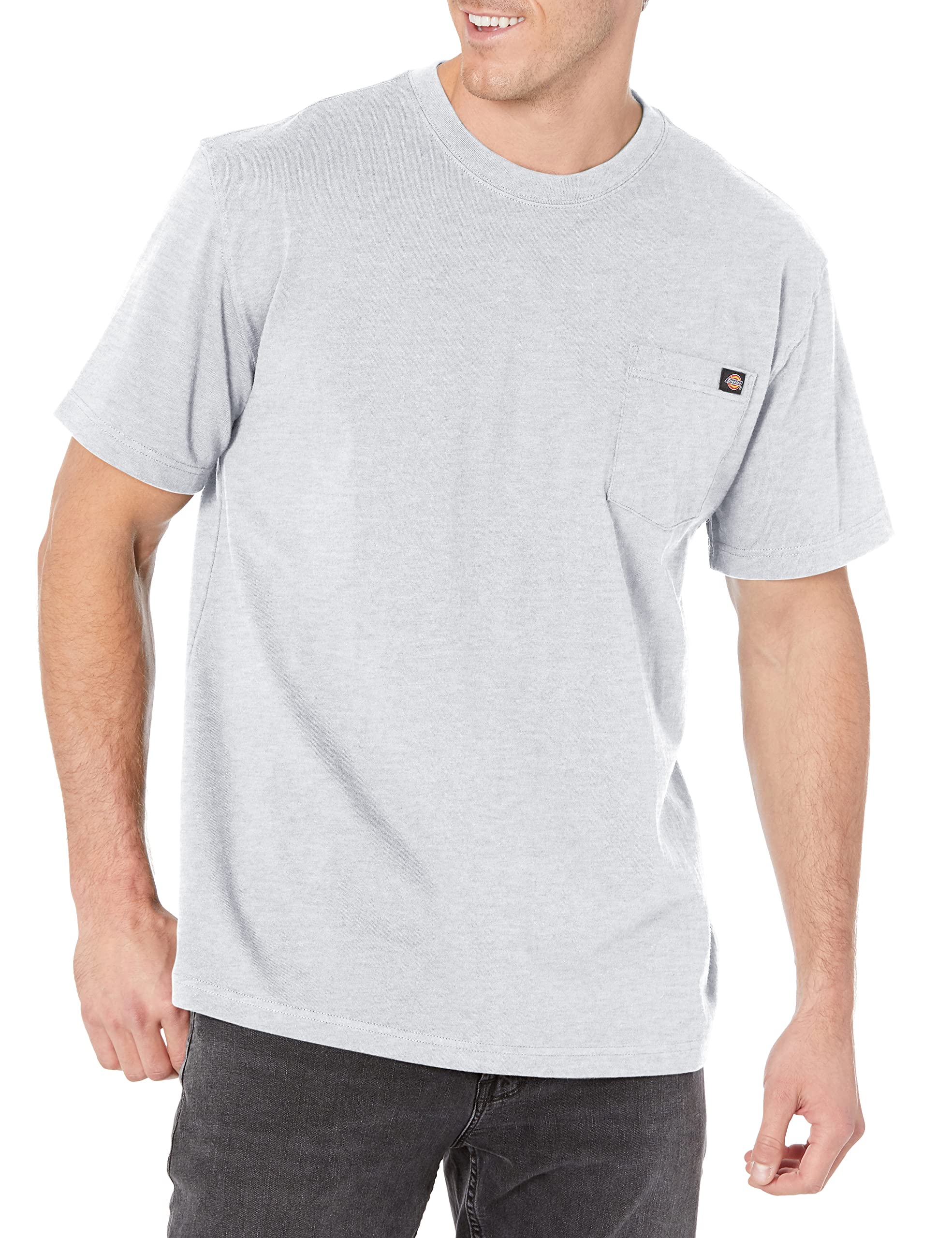 Dickies Men's Big & Tall Heavyweight Short Sleeve Crew Neck T-Shirt - Durable Cotton Work Shirt for Construction, Landscaping & Casual Wear