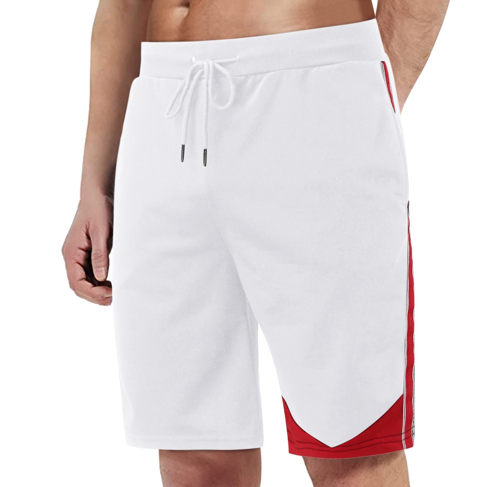 **LindoMaker Men's 5-Inch Inseam Cotton Shorts – Comfortable Plus Size Athletic & Tactical Shorts for Travel, Gym, and Outdoor Activities**