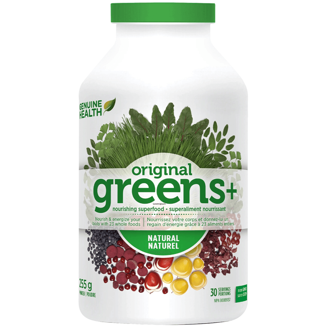 Genuine Health Greens+ Original Superfood Powder 255g - Organic Greens Supplement for Detox, Energy & Immunity Boost - Perfect for Smoothies, Juices & Daily Wellness