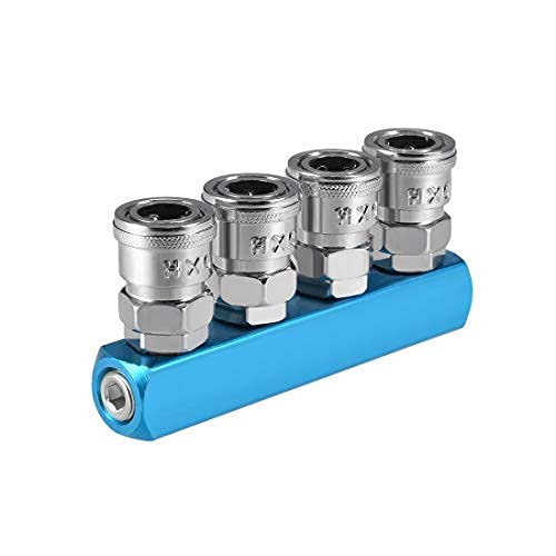 4 Way Air Compressor Manifold Block Splitter - G 1/4