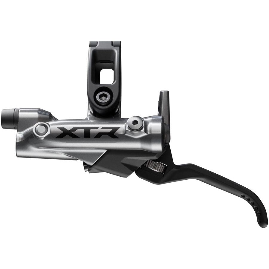 Shimano XTR M9220 Enduro Disc Brake & Lever Set - Left/Front, Post Mount, 4-Piston Caliper, SM BH90 SBM Hose, Finned Metal Pads, Gray - Perfect for Mountain Biking & Downhill Racing