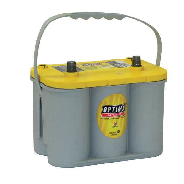 Optima D34 Yellow Top Deep Cycle Battery 12V 75Ah - High-Performance AGM Battery for Marine, RV, and Off-Grid Power - Best for Boats, Camping, and Solar Systems