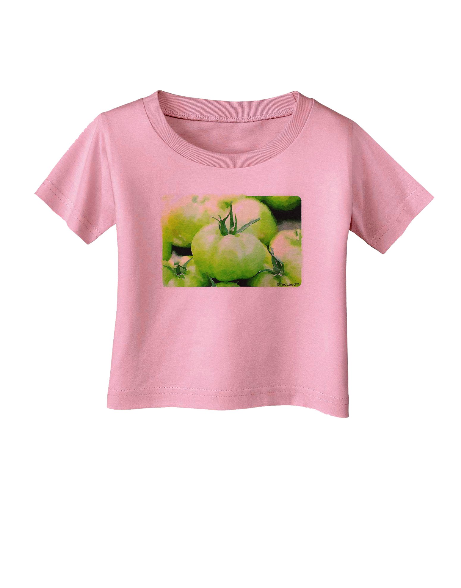 TOOLOUD Watercolor Green Tomatoes Baby T-Shirt - Soft Cotton Infant Tee for Boys & Girls - Perfect for Playdates, Family Photos & Everyday Wear