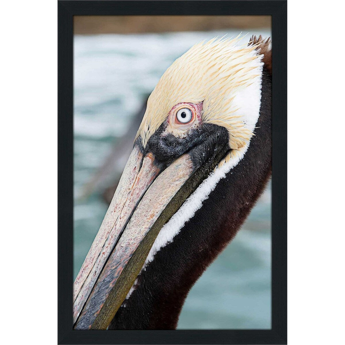 Bayside Pelican Vertical Acrylic Wall Art Print - Coastal Decor for Living Room, Bedroom & Office