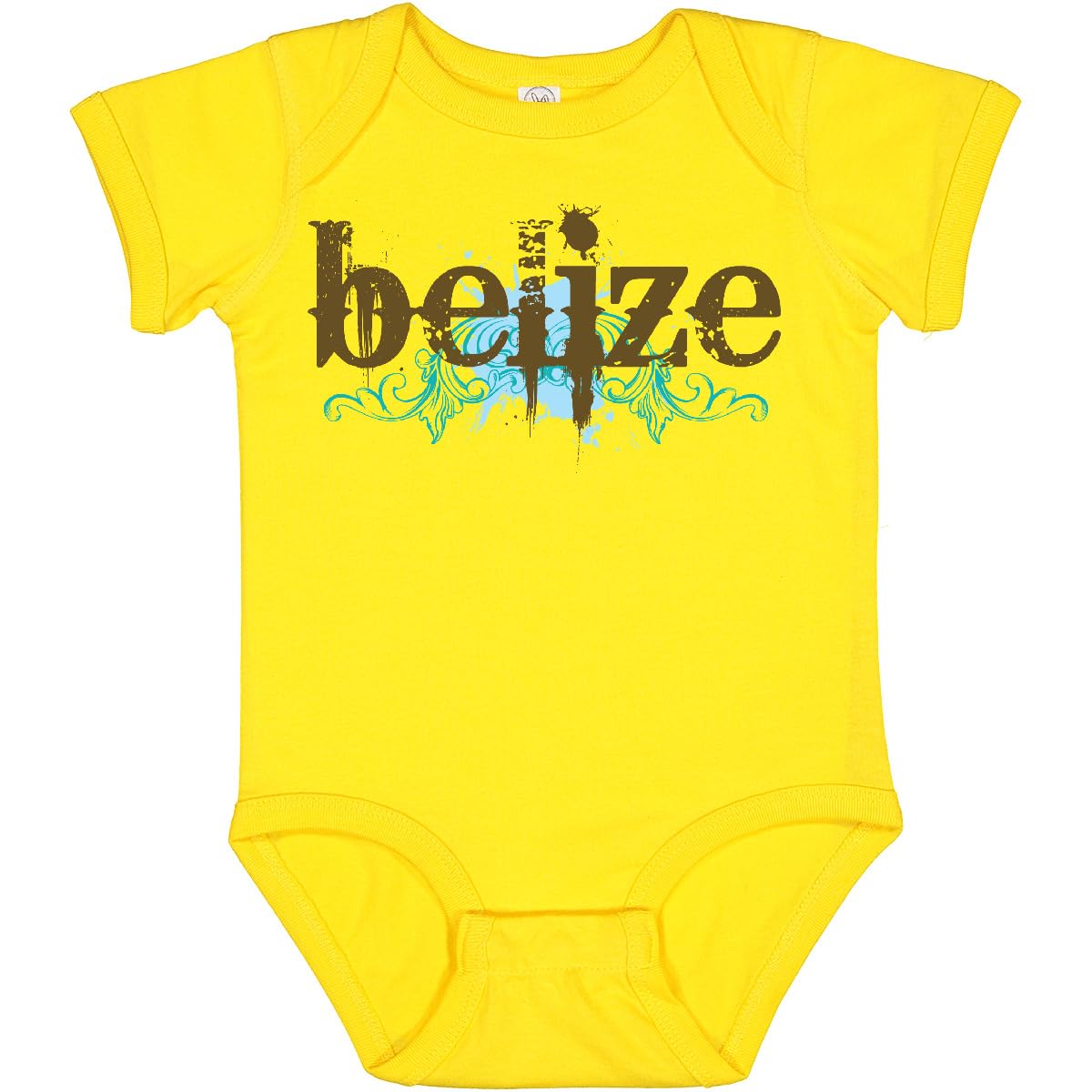 Inktastic Belize Country Grunge Style Baby Bodysuit - Soft Cotton Infant Onesie for Boys & Girls - Perfect for Travel, Holidays & Casual Outings