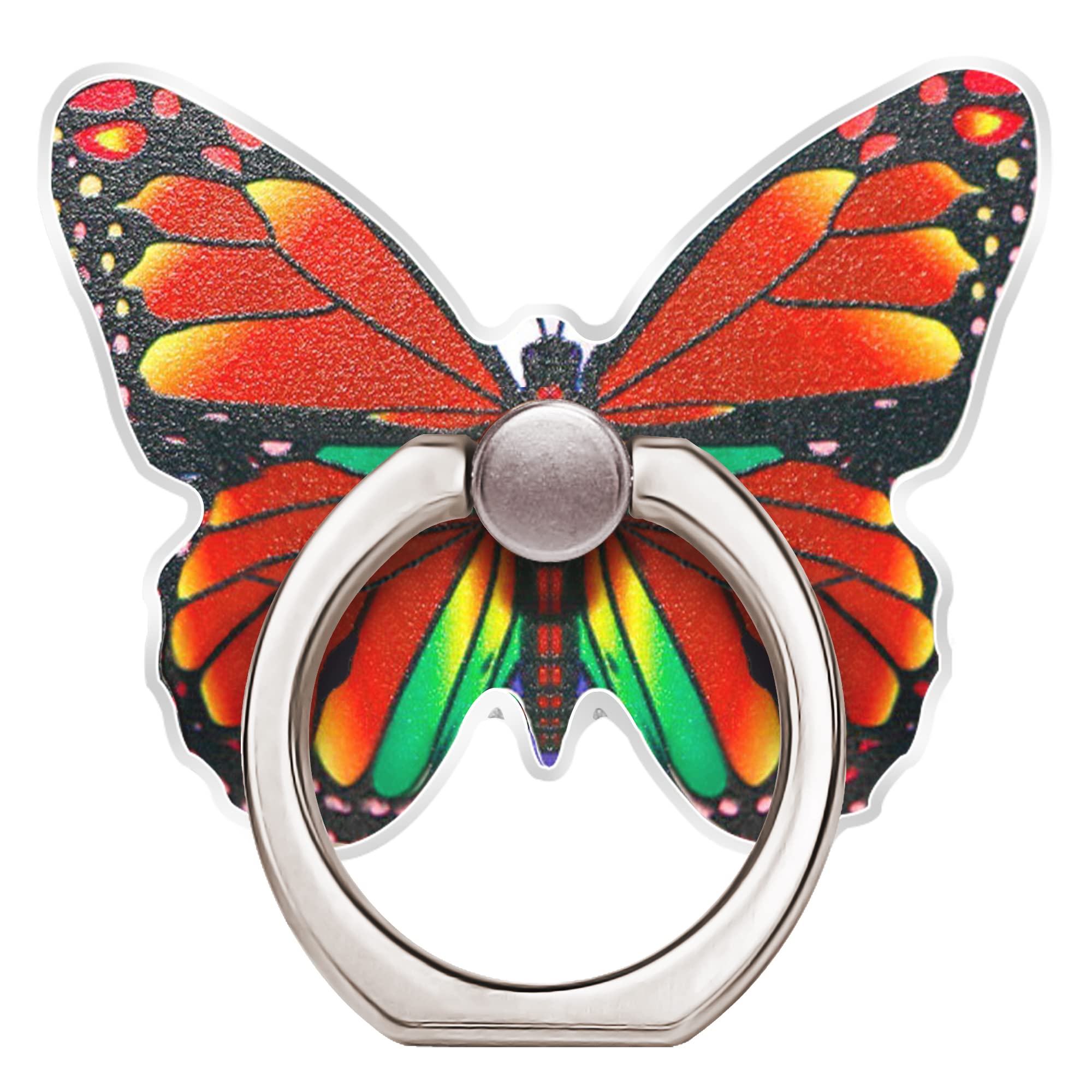 TACOMEGE Alloy Butterfly Phone Ring Holder - Kickstand & Grip for Smartphone/Tablet (Red) - Perfect for Watching Videos & Gaming